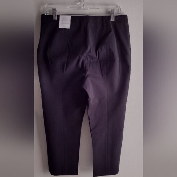 Talbots Chatham Pants NEW Black Crop Side Zip Stretch Sz 12P Office Casual - Picture 6 of 12